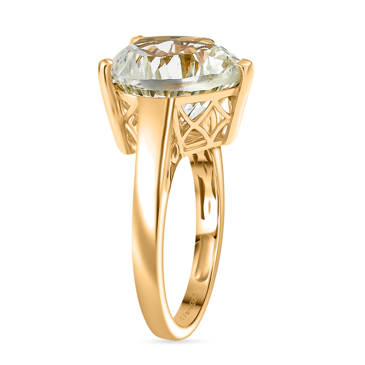 D'Joy AA Prasiolith Ring und Anhänger mit 50cm Kette