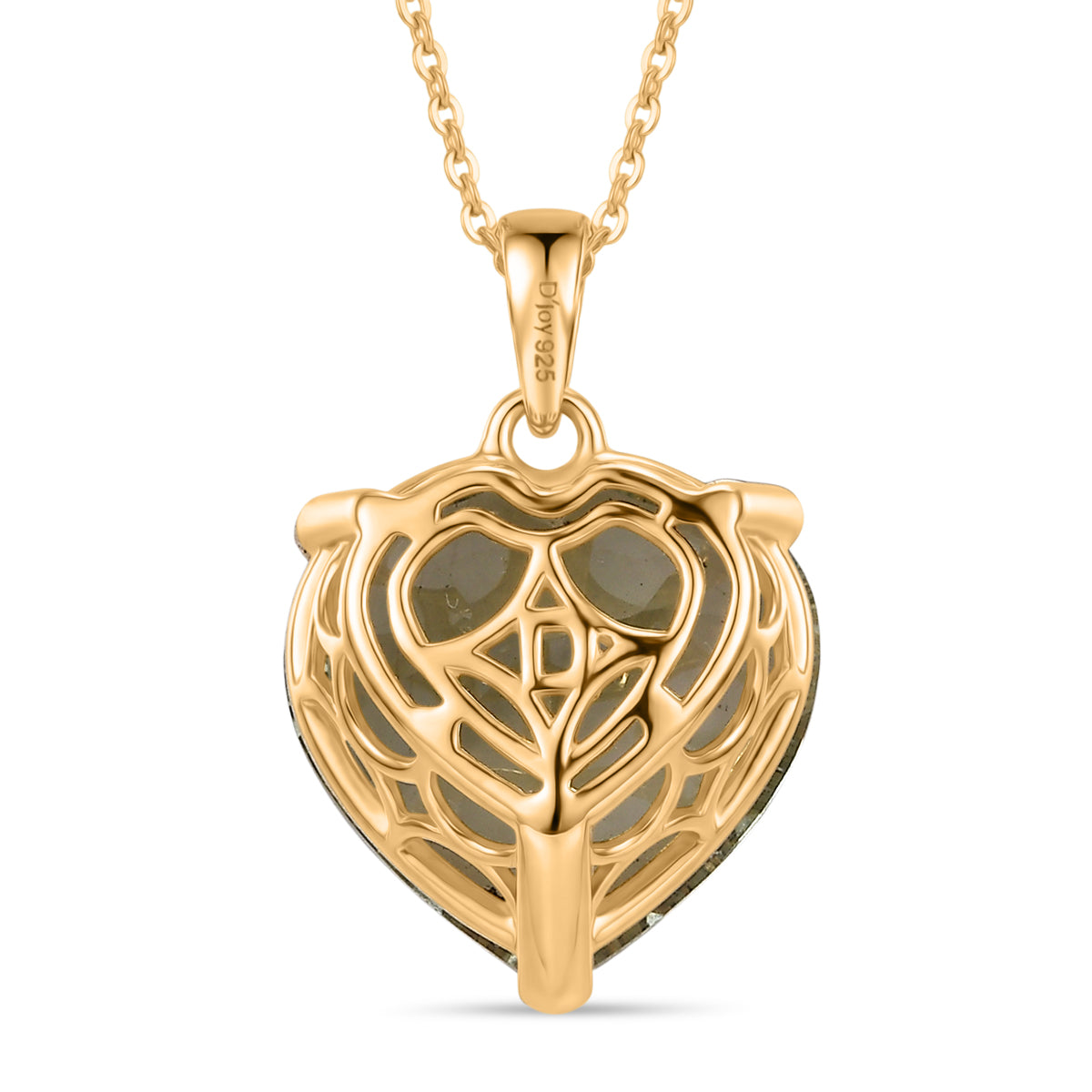 D'Joy AA Prasiolith Ring und Anhänger mit 50cm Kette