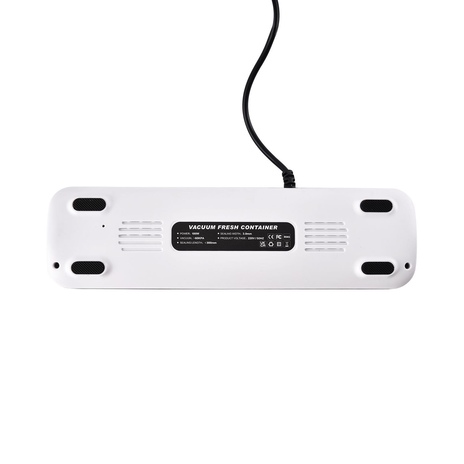 HOMESMART - Vakuumverpackungsmaschine, inkl. 30 Beutel und 6m Rolle, 37,5x18,5x8,5 cm, weiß