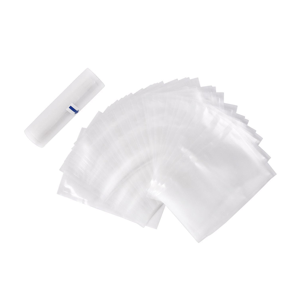 HOMESMART - Vakuumverpackungsmaschine, inkl. 30 Beutel und 6m Rolle, 37,5x18,5x8,5 cm, weiß