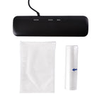 HOMESMART - Vakuumverpackungsmaschine, inkl. 30 Beutel und 6m Rolle, 37,5x18,5x8,5 cm, schwarz