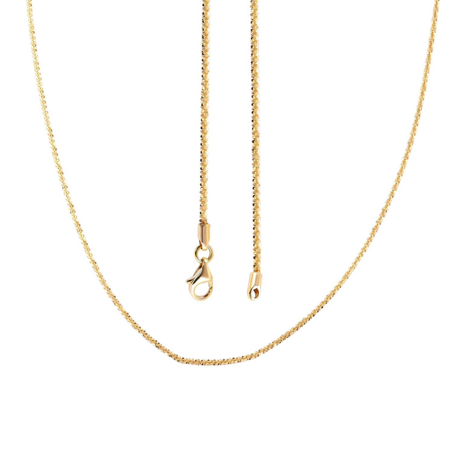 Funkelkette, ca. 50 cm, 375 Gold ca. 2,80g