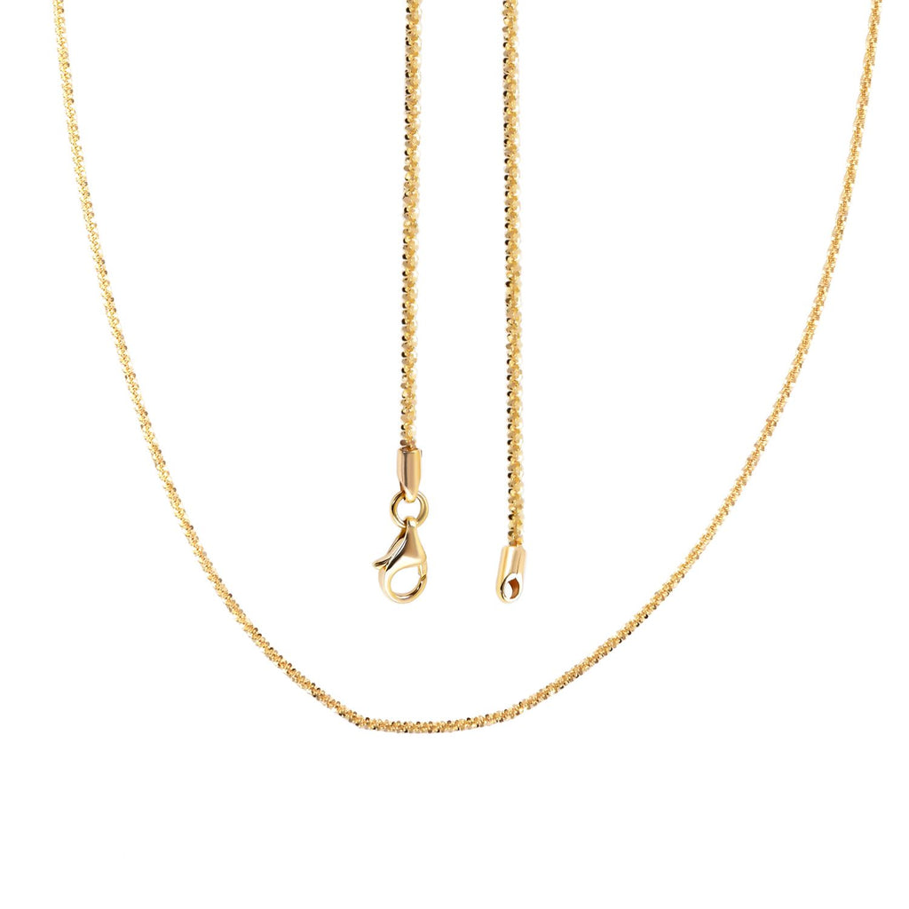 Funkelkette, ca. 50 cm, 375 Gold ca. 2,80g