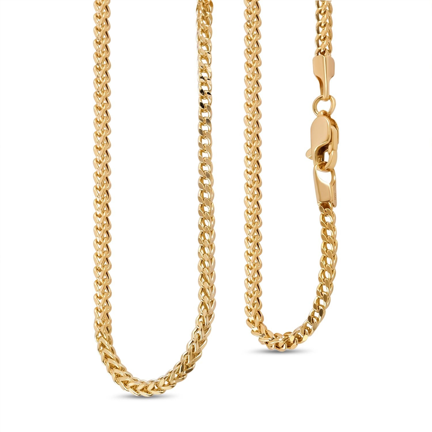 Franko-Halskette, ca. 50 cm, 375 Gold ca. 13,85g