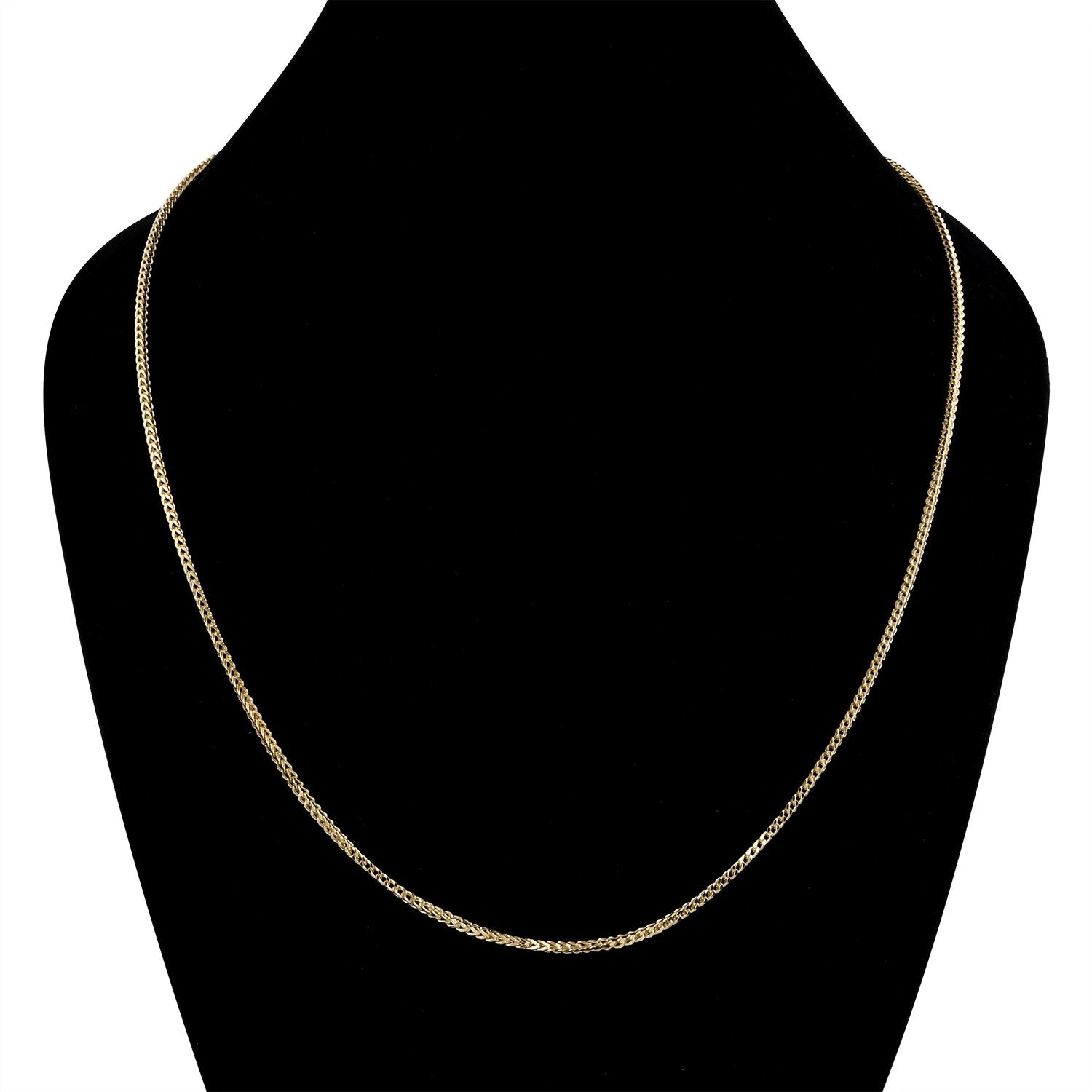 Franko-Halskette, ca. 50 cm, 375 Gold ca. 13,85g