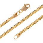 Franko-Halskette, ca. 50 cm, 375 Gold ca. 13,85g