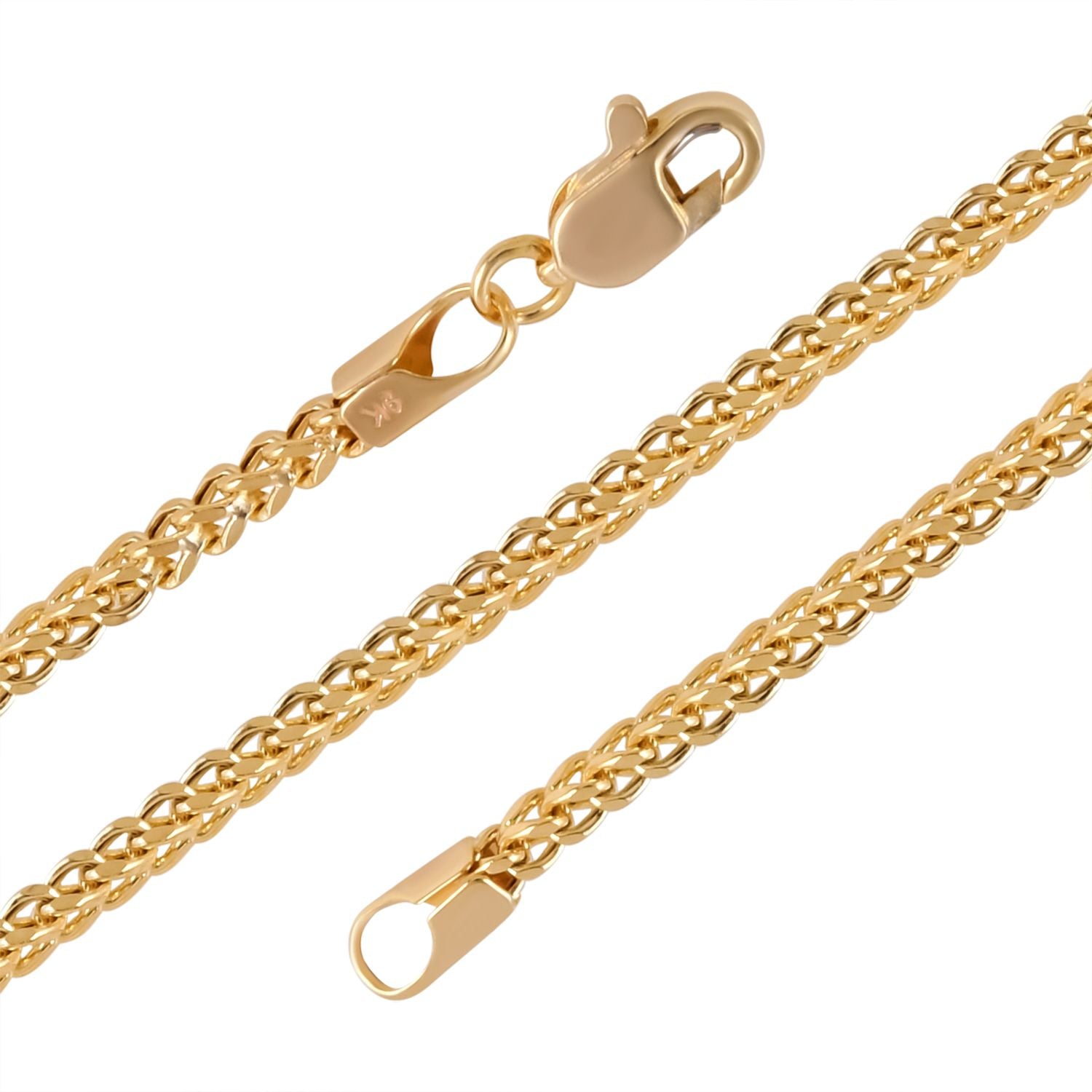 Franko-Halskette, ca. 50 cm, 375 Gold ca. 13,85g