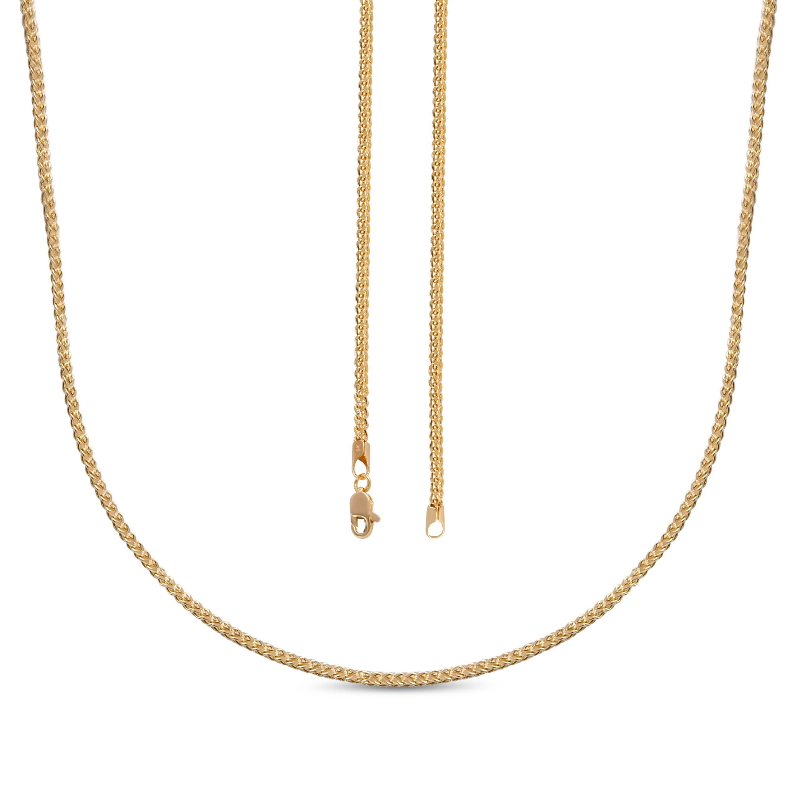 Franko-Halskette, ca. 50 cm, 375 Gold ca. 13,85g