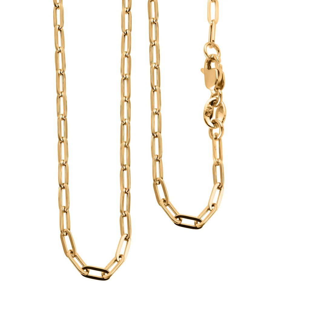 Mini-Büroklammer-Halskette, ca. 50 cm, 375 Gold