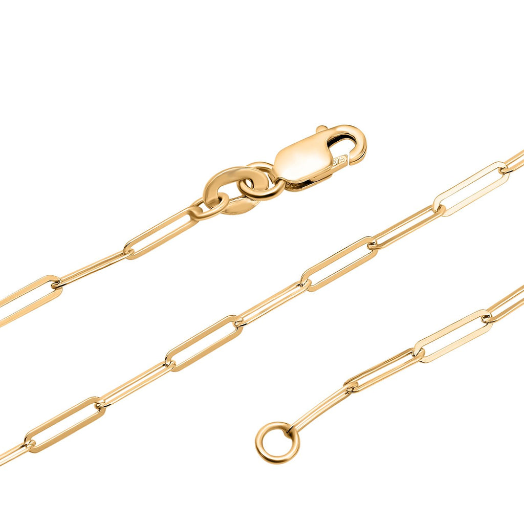 Mini-Büroklammer-Halskette, ca. 50 cm, 375 Gold