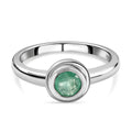 Kagem sambischer Smaragd-Ring, 925 Silber platiniert (Größe 16.00) ca. 0.46 ct