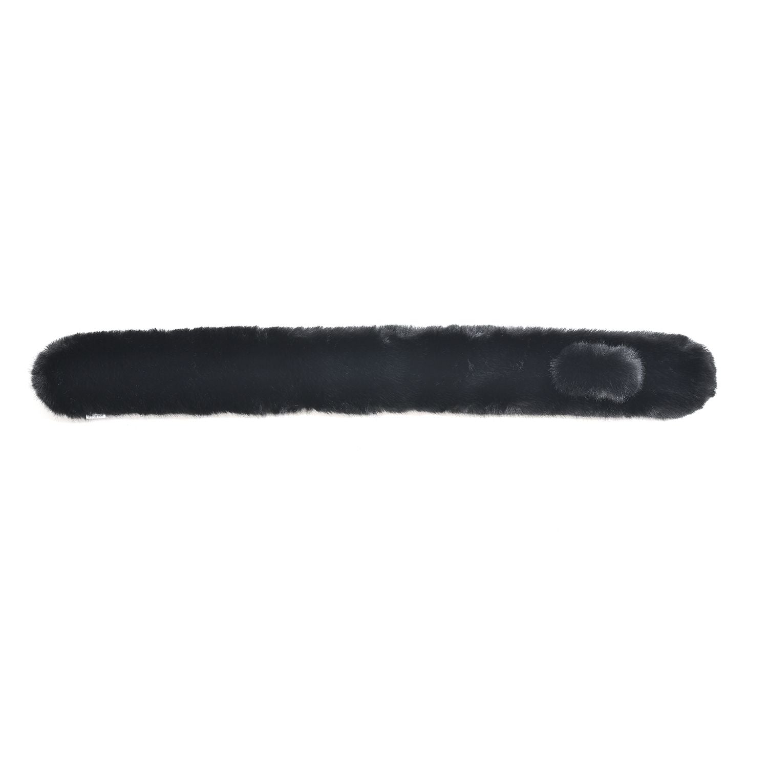Flauschiger Kunst-Nerzpelz-Schlaufenschal, 89x11cm, Schwarz