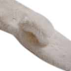 Flauschiger Kunst-Nerzpelz-Schlaufenschal, 89x11cm, Creme