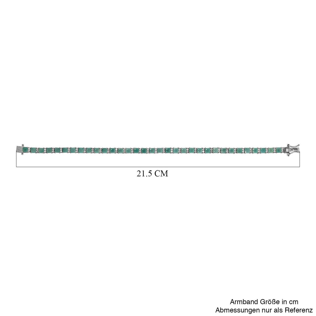 Grandidierit und weißes Zirkon-Armband, ca. 20 cm, 925 Silber platiniert ca. 12,08 ct