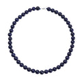 Lapislazuli Halskette, ca. 45 cm, 925 Silber rhodiniert ca. 306,00 ct