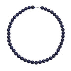 Lapislazuli Halskette, ca. 45 cm, 925 Silber rhodiniert ca. 306,00 ct