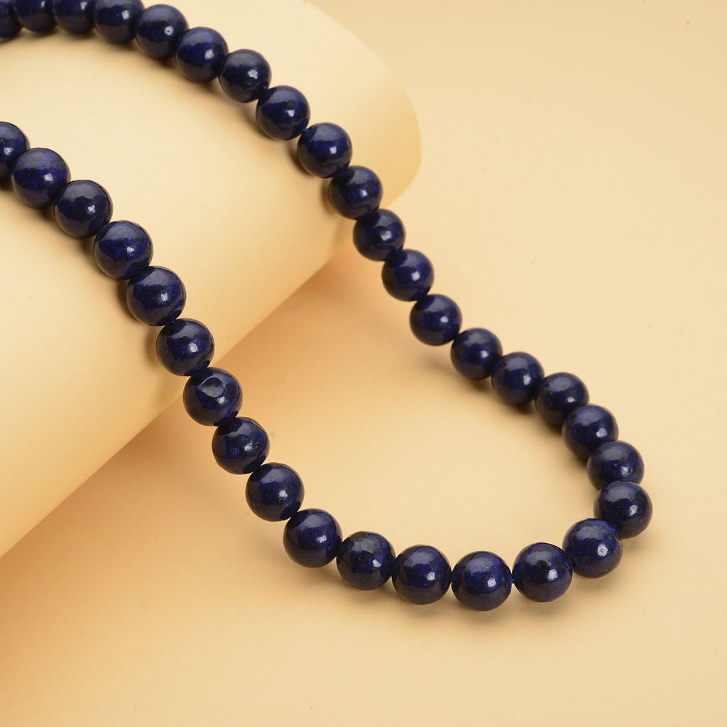 Lapislazuli Halskette, ca. 45 cm, 925 Silber rhodiniert ca. 306,00 ct