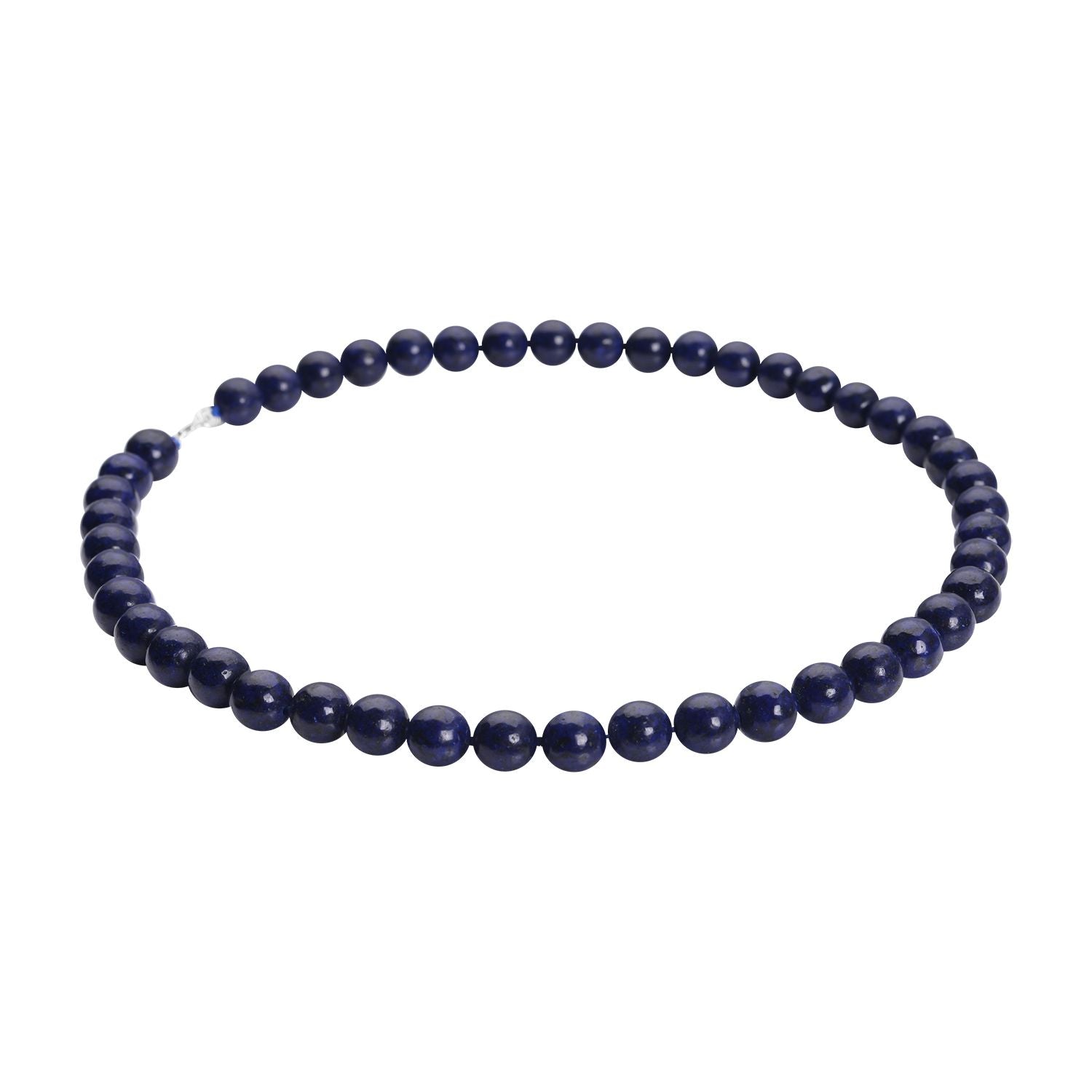 Lapislazuli Halskette, ca. 45 cm, 925 Silber rhodiniert ca. 306,00 ct