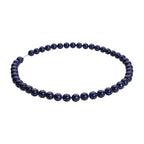 Lapislazuli Halskette, ca. 45 cm, 925 Silber rhodiniert ca. 306,00 ct