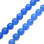 Blaue Achat Halskette, ca. 45 cm, 925 Silber rhodiniert ca. 306,00 ct