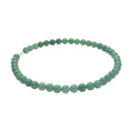 Grüne Aventurin Halskette, ca. 45 cm, 925 Silber rhodiniert ca. 306,00 ct