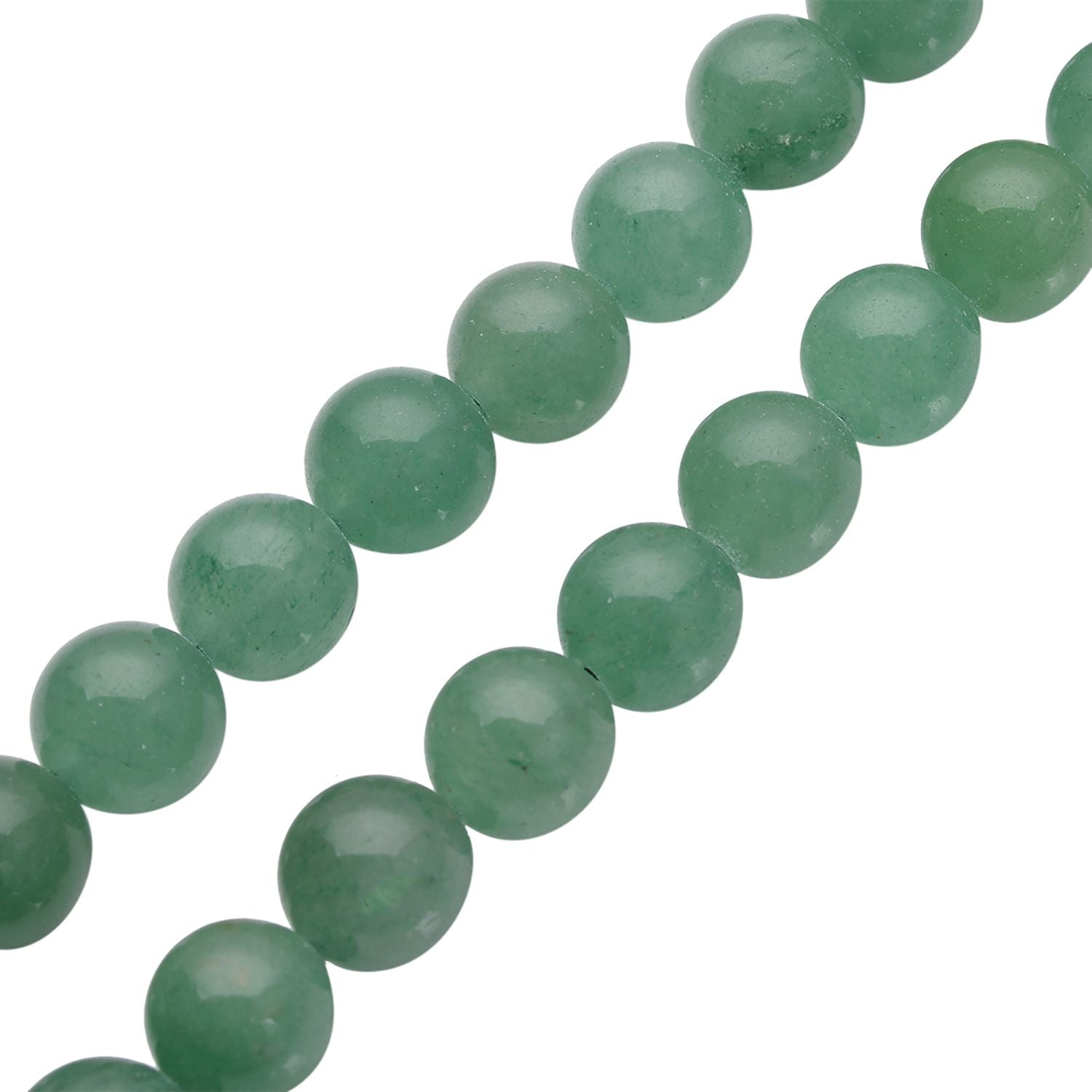 Grüne Aventurin Halskette, ca. 45 cm, 925 Silber rhodiniert ca. 306,00 ct