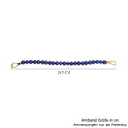 Lapislazuli Armband, ca. 20 cm, Edelstahl goldfarben ca. 112.50 ct