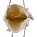 Jacquard gewebte Jute-Tasche mit Amaryllis Design, 42x34 cm