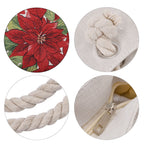 Jacquard gewebte Jute-Tasche mit Amaryllis Design, 42x34 cm