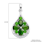 Natürlicher Chromdiopsid Anhänger, 925 Silber rhodiniert ca. 2.29 ct