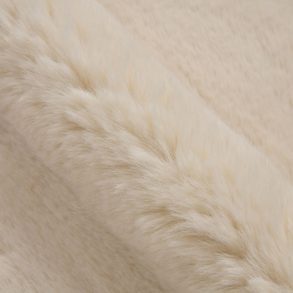 Luxury Edition: Supersoft Kunstfell Teppich, 60x90 cm, 1200 GSM, Elfenbein