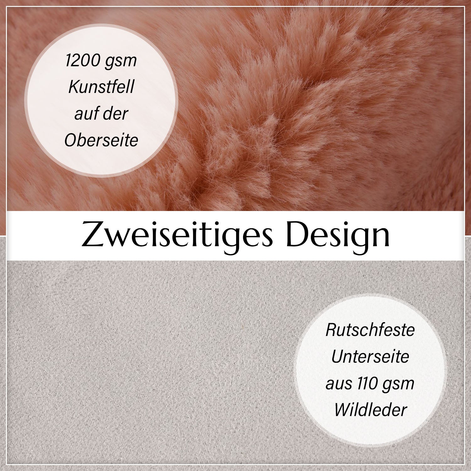 Luxury Edition: Supersoft Kunstfell Teppich, 160x230 cm, 1200 GSM, Rosa