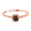 Natürlicher Champagner Diamant-Ring, I1 SGL zertifiziert, 585 Roségold (Größe 18.00) ca. 1.00 ct