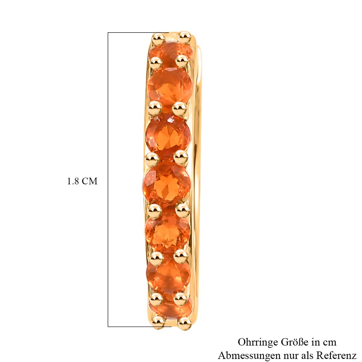 Salamanca Feueropal-Ohrringe, 925 Silber vergoldet ca. 0,64 ct