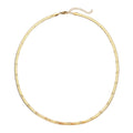 Strukturierte Fischgräten-Gliederkette, ca. 50 cm, reiner Edelstahl Goldfarben ca. 10,90g