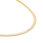 Strukturierte Fischgräten-Gliederkette, ca. 50 cm, reiner Edelstahl Goldfarben ca. 10,90g
