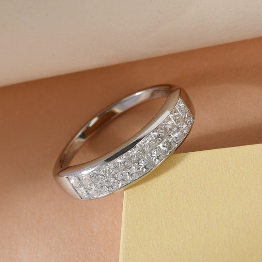 RHAPSODY - Diamant-Ring, IGI zertifiziert VS E-F, 950 Platin (Größe 20.00) ca. 1.00 ct