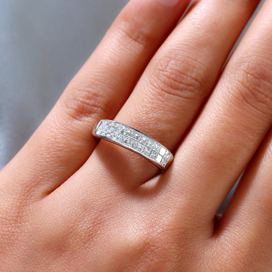 RHAPSODY - Diamant-Ring, IGI zertifiziert VS E-F, 950 Platin (Größe 20.00) ca. 1.00 ct