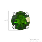 Natürliche Chromdiopsid-Ohrstecker, 925 Silber ca. 1,04 ct