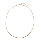 Strukturierte Gliederhalskette, ca. 50 cm, reiner Edelstahl roséfarben ca. 10,50g