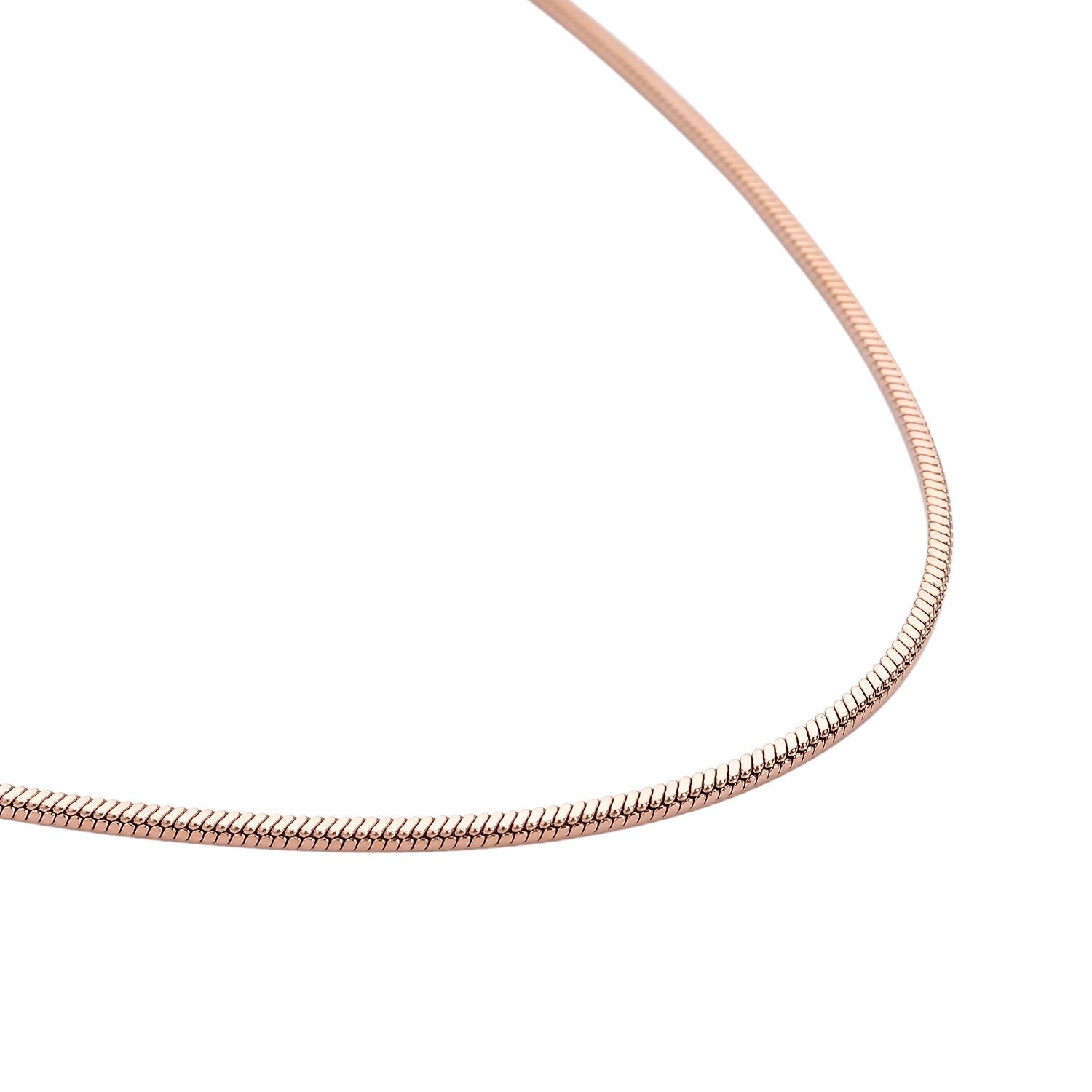 Strukturierte Gliederhalskette, ca. 50 cm, reiner Edelstahl roséfarben ca. 10,50g
