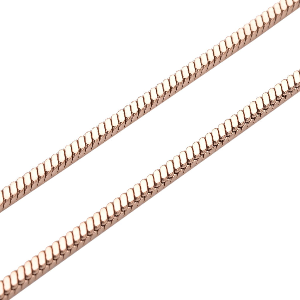Strukturierte Gliederhalskette, ca. 50 cm, reiner Edelstahl roséfarben ca. 10,50g