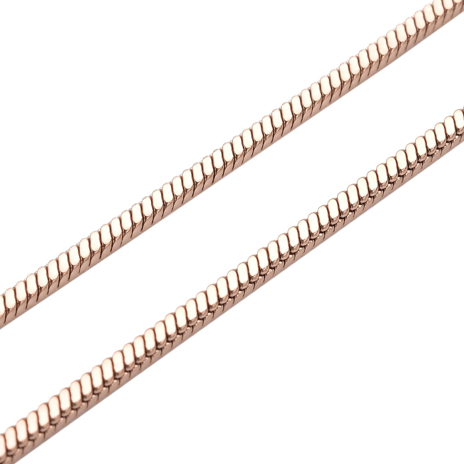 Strukturierte Gliederhalskette, ca. 50 cm, reiner Edelstahl roséfarben ca. 10,50g
