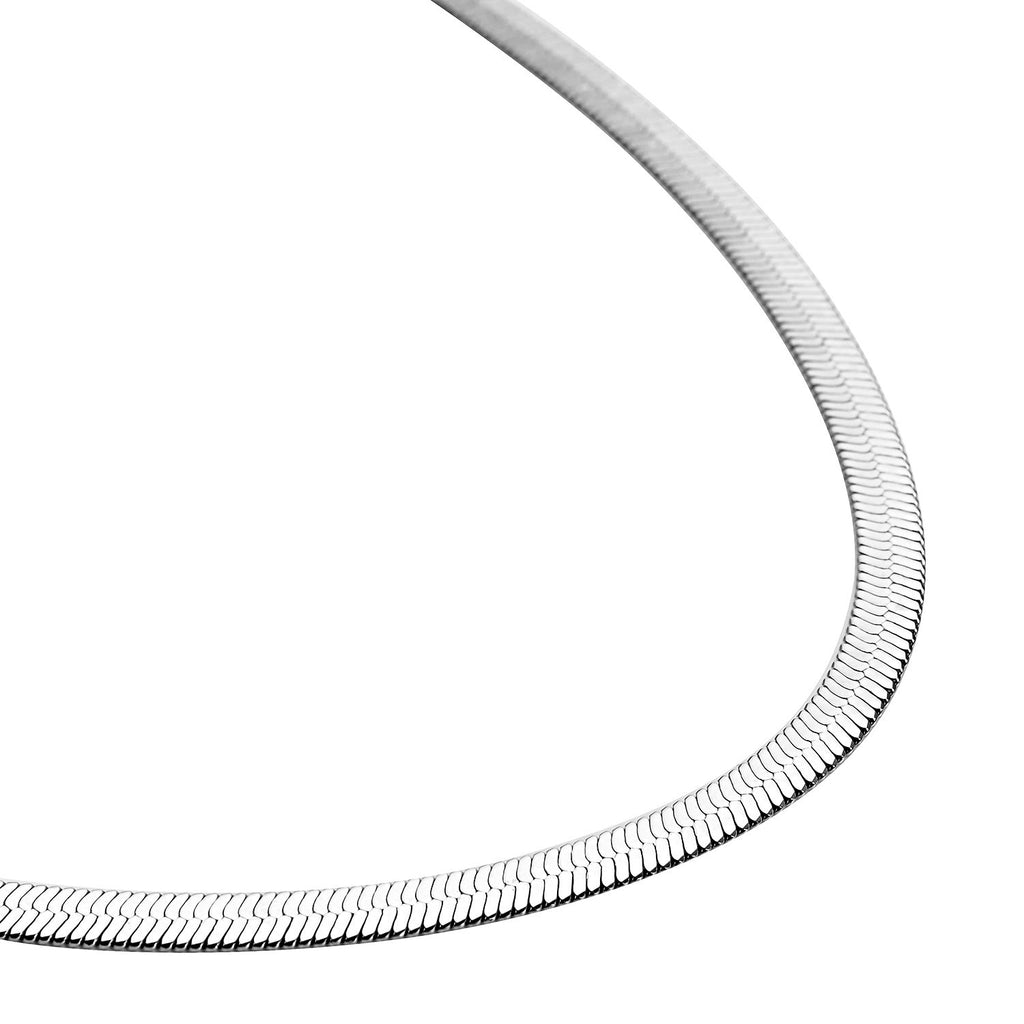 Seidige Fischgräten-Gliederkette, ca. 45 cm, reiner Edelstahl ca. 20,20g