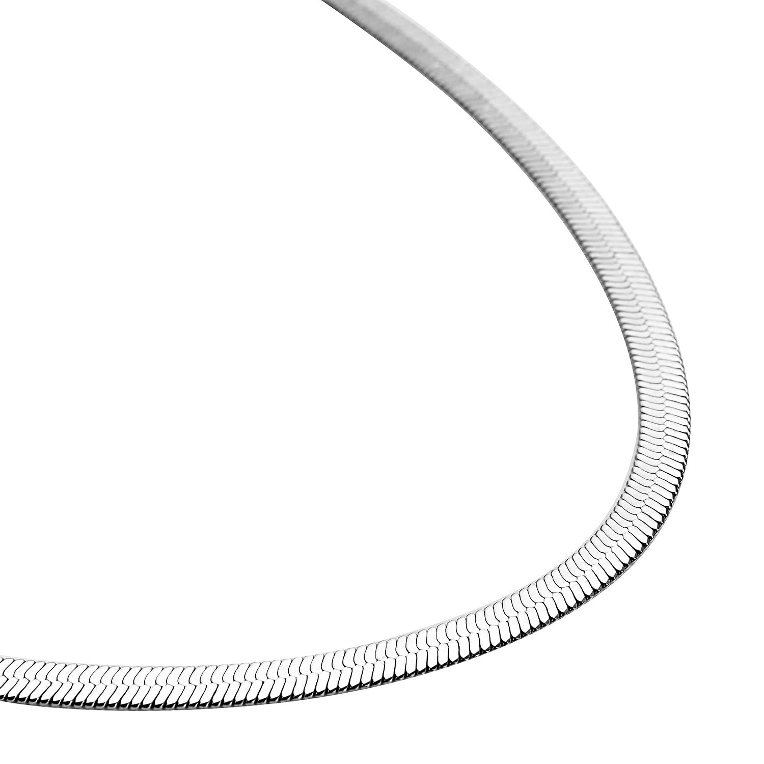 Seidige Fischgräten-Gliederkette, ca. 45 cm, reiner Edelstahl ca. 20,20g