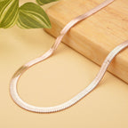Seidige Fischgräten-Gliederkette, ca. 45 cm, reiner Edelstahl roséfarben ca. 20,20g