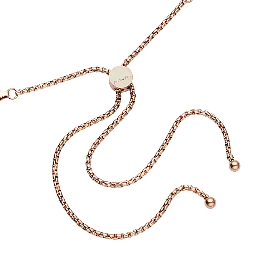 Seidige Fischgräten-Gliederkette, ca. 45 cm, reiner Edelstahl roséfarben ca. 20,20g