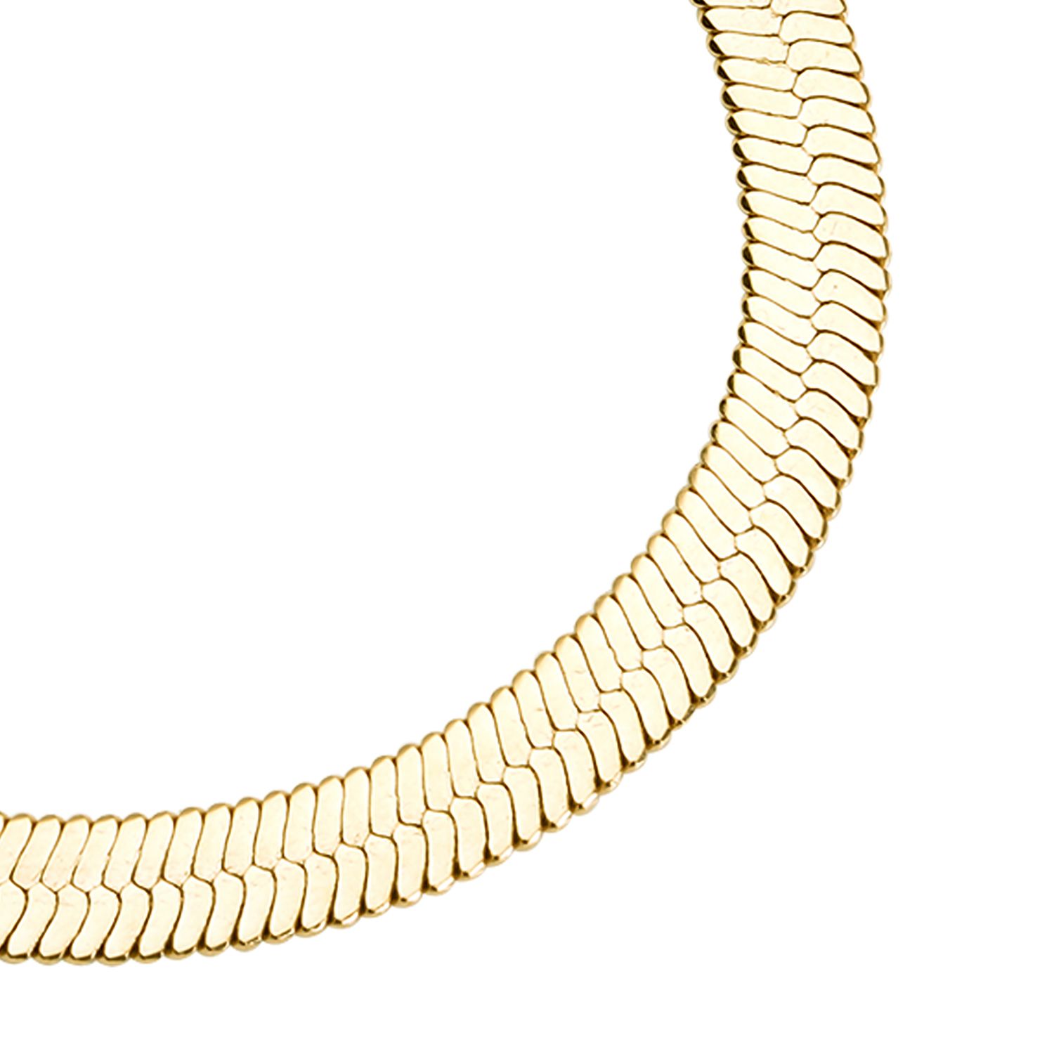 Seidiges Fischgräten-Gliederarmband, ca. 18 cm, 316L Edelstahl Goldfarben ca. 7,00g
