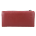 Moderne Geldbörse aus 100% echtem Leder mit RFID Schutz, 18x9cm, Rot