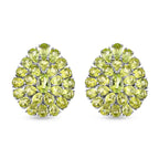 Natürliche Peridot-Ohrringe, 925 Silber platiniert, ca. 10.23 ct